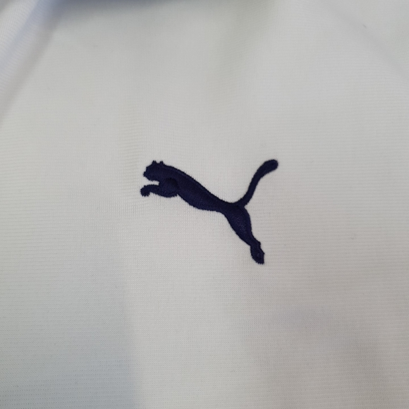 XL PUMA White With Blue/Red Arms & Trim Training Jacket - Picture 3 of 5